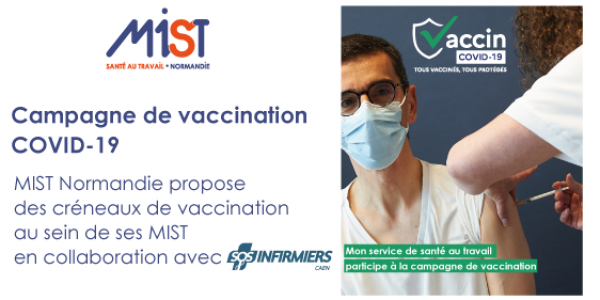 COVID-19 : MIST Normandie participe à la campagne de vaccination 