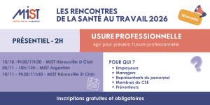 RST 2026 : Usure professionnelle - 05/11/2026 - de 10h à 12h - MIST Argentan - Évènements de MIST Normandie