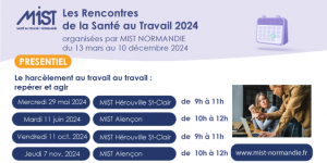 RST 2024 : Harcèlement (présentiel) - 11/10/2024 - de 09h00 à 11h00 - MIST Hérouville Saint-Clair - Évènements de MIST Normandie