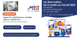 RST 2023 : Agent de maintenance, dentiste, maçon, peintre etc. : tous concernés par la silice (webinaire) - 8/12/2023