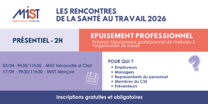 RST 2026 : Epuisement professionnel (présentiel) - 17/09/2026 de 09h30 à 11h30 - MIST Alençon - Évènements de MIST Normandie