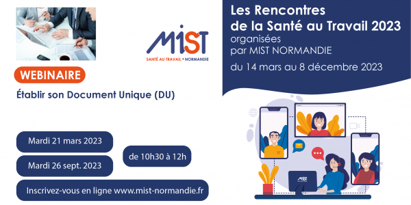 RST 2023 : Établir son Document Unique (DU) (webinaire) - 26/09/2023 - Évènements de MIST Normandie