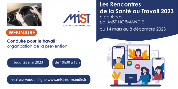 RST 2023 : Conduire pour le travail : organisation de la prévention (webinaire) - 25/05/2023
