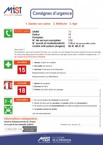 Mémo MIST Consignes d'urgence - MIST Normandie