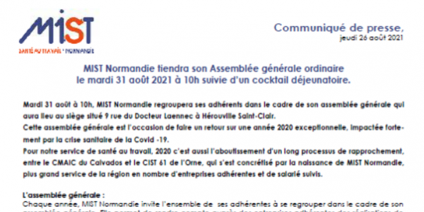 Communiqué de presse : Assemblée générale 2021